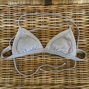 striped bikini top [nwot]